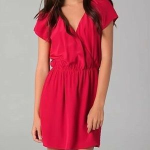 Rory Beca Red Silk shirt dress